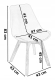 Komplet krzeseł DSW Nantes - 4 sztuki - biały