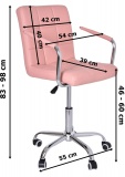 Fotel obrotowy Ritmo- różowy