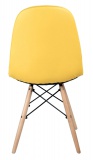 Krzesło tapicerowane DSW Lyon z guzikami - żółte
