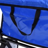Wózek transportowy plażowy składany niebieski