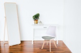 Krzesło tapicerowane Nantes biały-szary