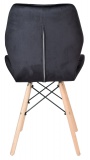 Krzesło tapicerowane RENNES VELVET czarny