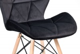 Krzesło tapicerowane RENNES VELVET czarny