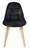 Krzesło tapicerowane AUSTIN VELVET czarne