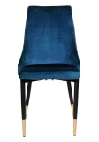 Krzesło tapicerowane Vermont Velvet granatowy