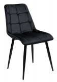 Krzesło tapicerowane ASPEN VELVET czarne aksamitne