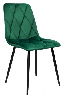 Krzesło tapicerowane MADISON VELVET ciemnozielone aksamitne