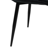 Krzesło welurowe ASPEN VELVET czarne aksamitne