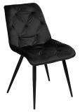 Krzesło welurowe MONTREAL VELVET czarne aksamitne