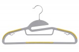 Wieszak ubraniowy FLEXI komplet 10 sztuk szaro-żółty