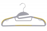 Wieszak ubraniowy FLEXI komplet 20 sztuk szaro-żółty