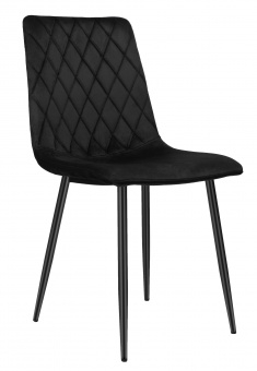 Krzesło tapicerowane Dexter Velvet czarny