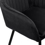 Krzesło welurowe SEVILLA VELVET czarne