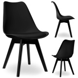 Krzesło tapicerowane Nantes Black czarny