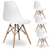 Komplet nowoczesnych krzeseł Paris 4 sztuki biały