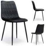 Krzesło tapicerowane Dover Velvet czarne