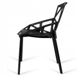 Krzesło nowoczesne VECTOR zestaw 4 sztuk czarny