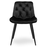 Krzesło tapicerowane Eliot Velvet czarne