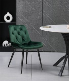 Krzesło tapicerowane Eliot Velvet ciemnozielone